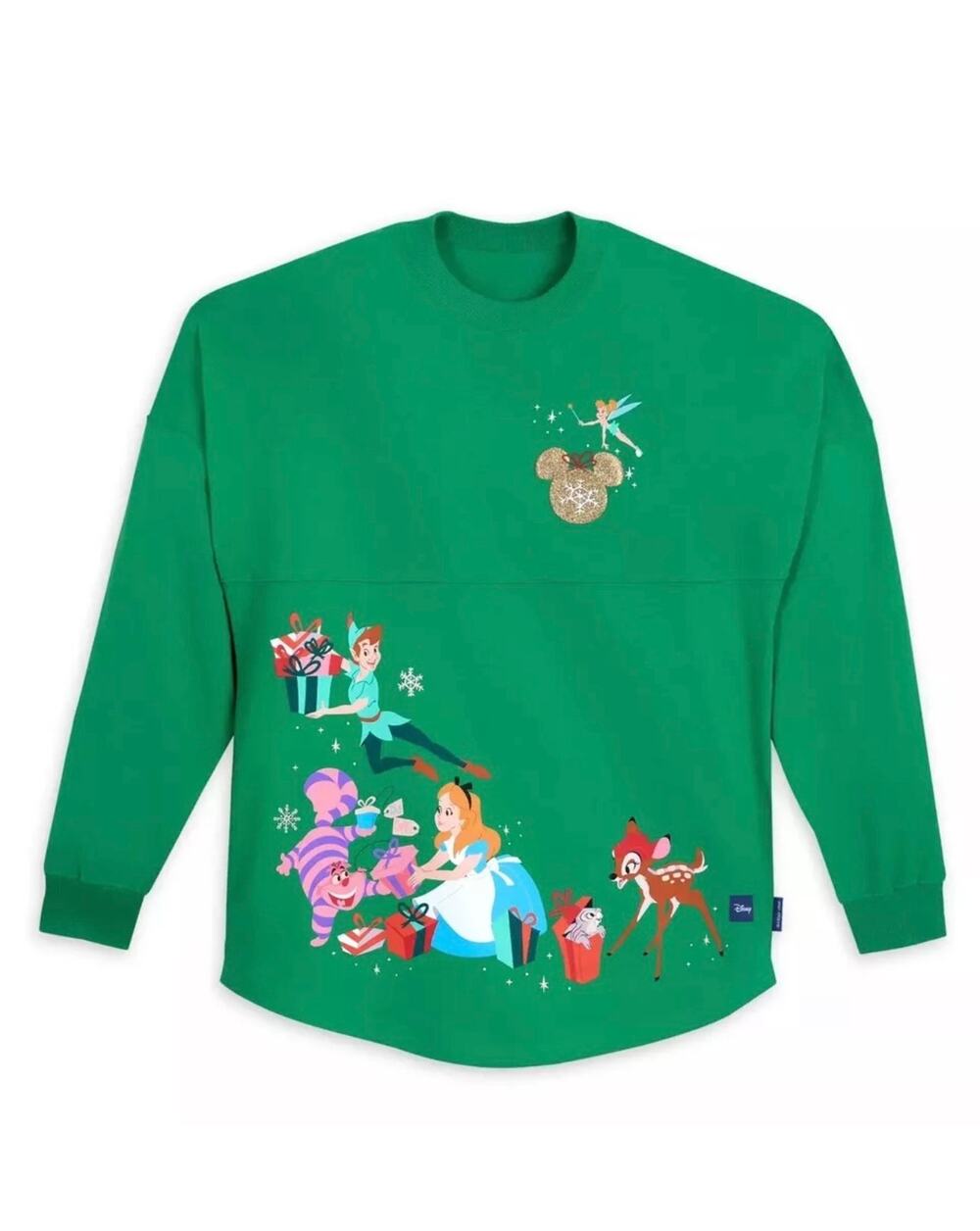NWT Disney Parks Green Classics Christmas Holiday Character Spirit Jersey 2023 M
